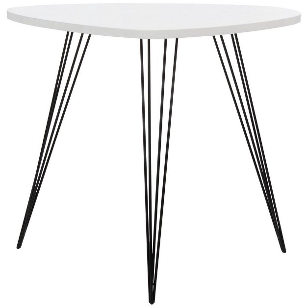 Wynton End Table White black Safavieh