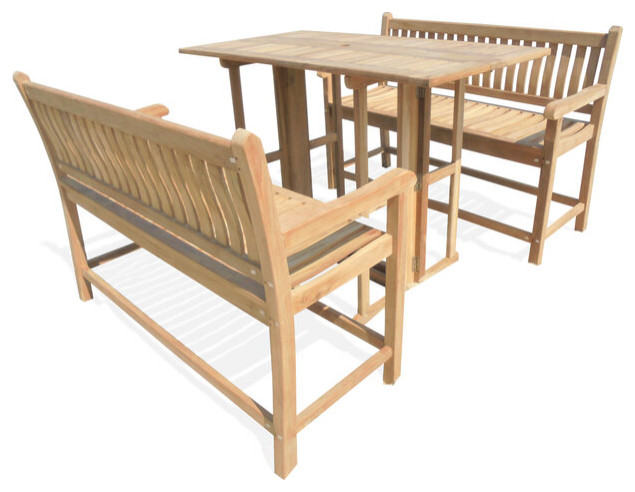 Grade A Teak 5  x27Counter Height 3 Seater Bench   Transitional   Outdoor Benches   by Windsor Teak Furniture  Houzz