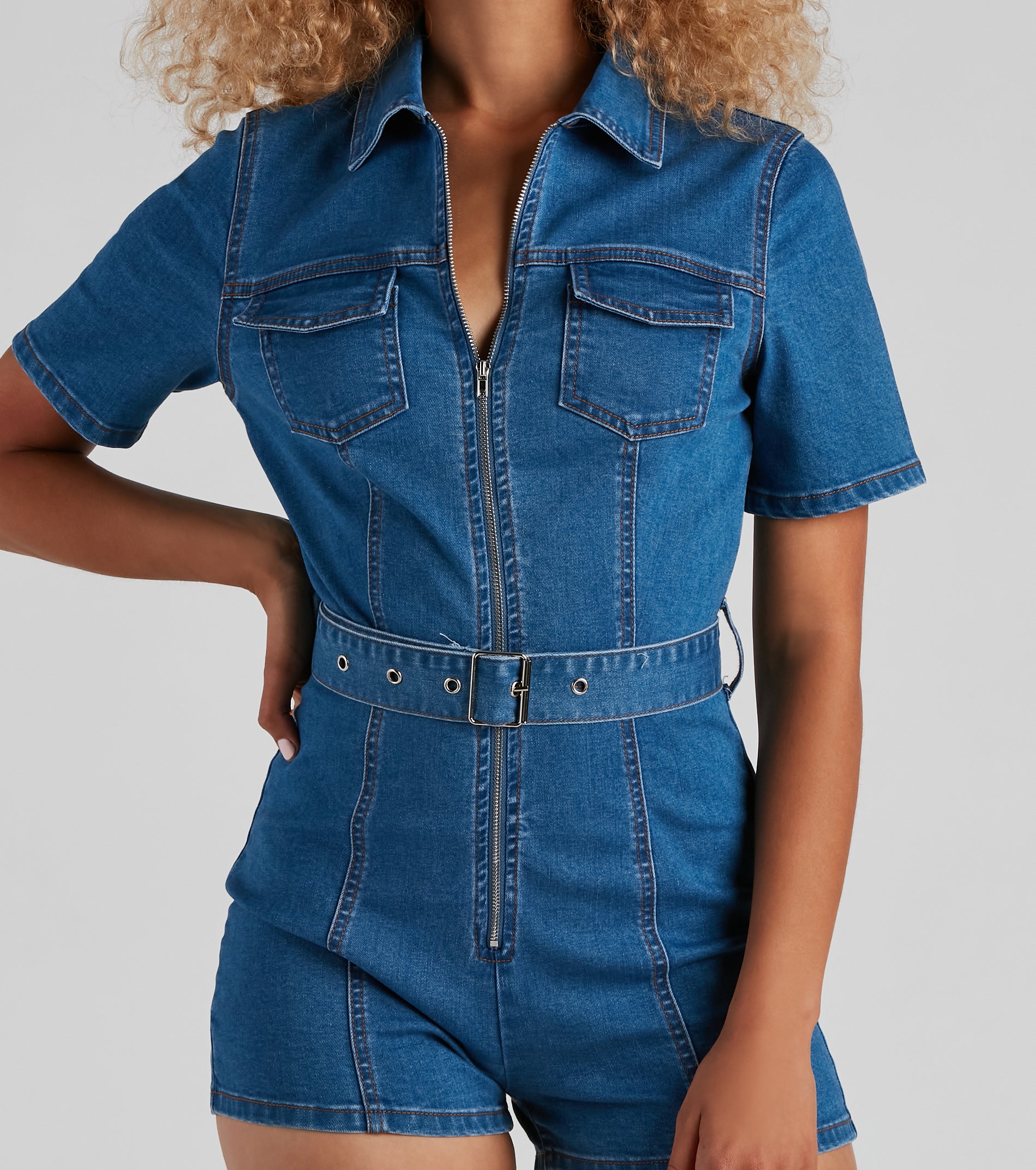 Jean Spirit Utility Denim Romper