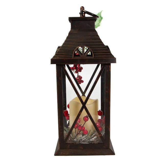 Kurt Adler Kurt Adler 13 75 inch Battery operated Deco Lantern With Candle