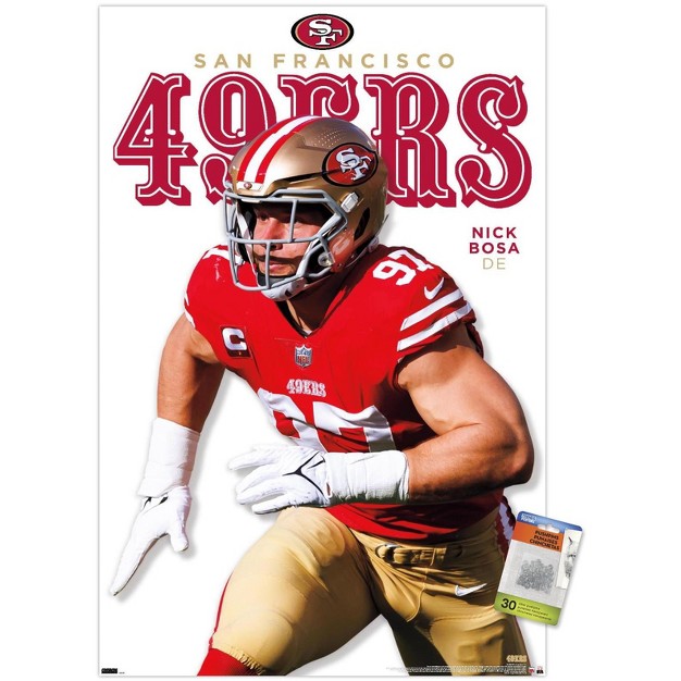 Trends International Nfl San Francisco 49ers Nick Bosa Feature Series 23 Unframed Wall Poster Prints