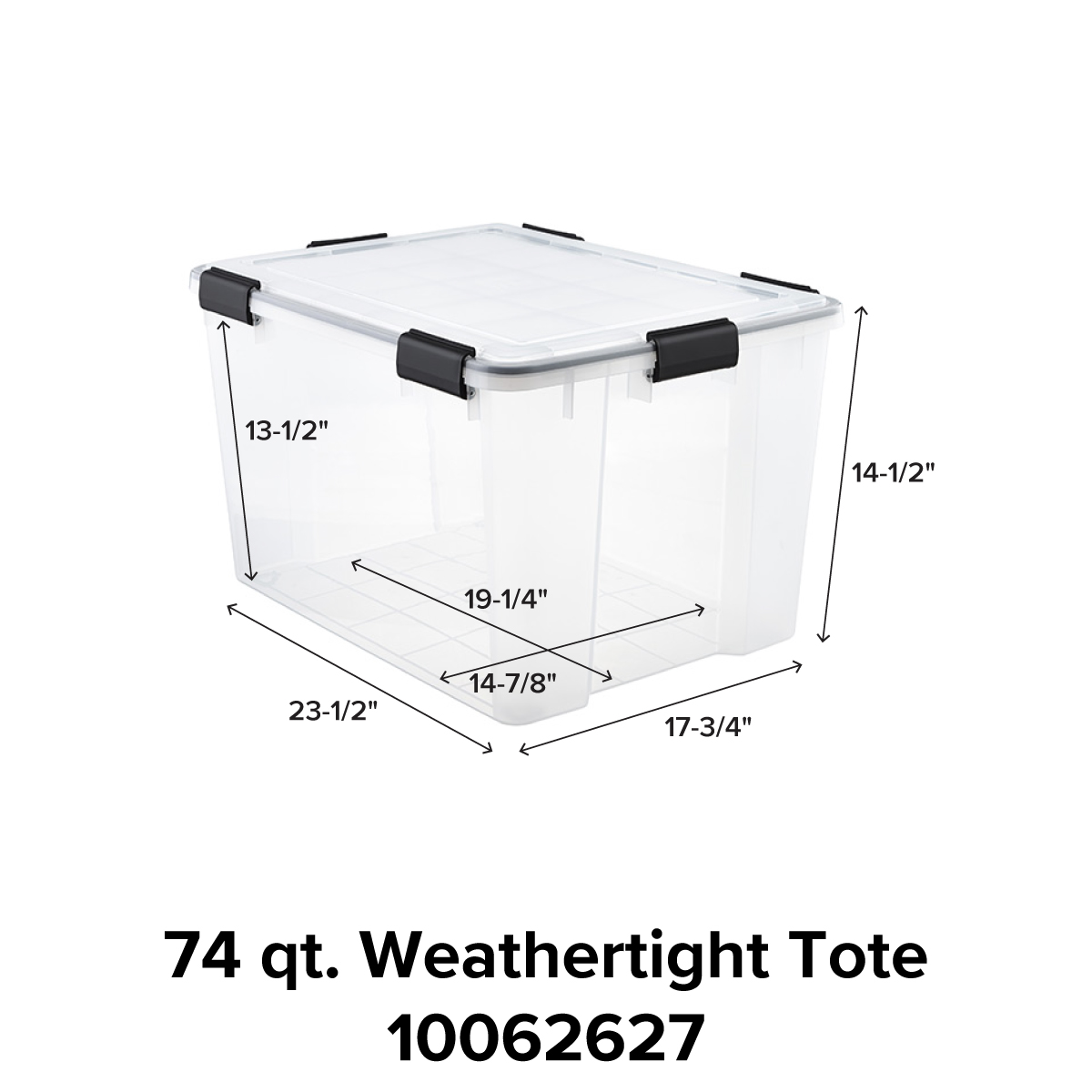 Clear Weathertight Totes