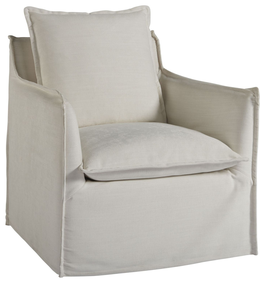 Universal Furniture Coastal Living Escape Siesta Swivel Chair  Snow   Transitional   Armchairs And Accent Chairs   by Unlimited Furniture Group  Houzz