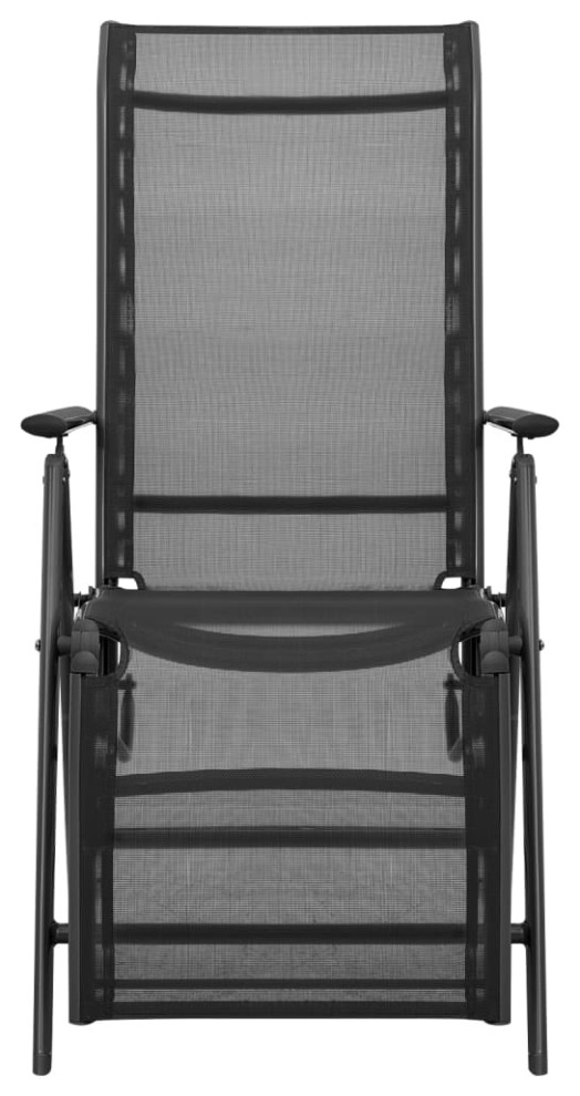 vidaXL Patio Lounge Chair Outdoor Sunbed Sunlounger for Beach Aluminum Textilene   Dining Chairs   by VirVentures  Houzz