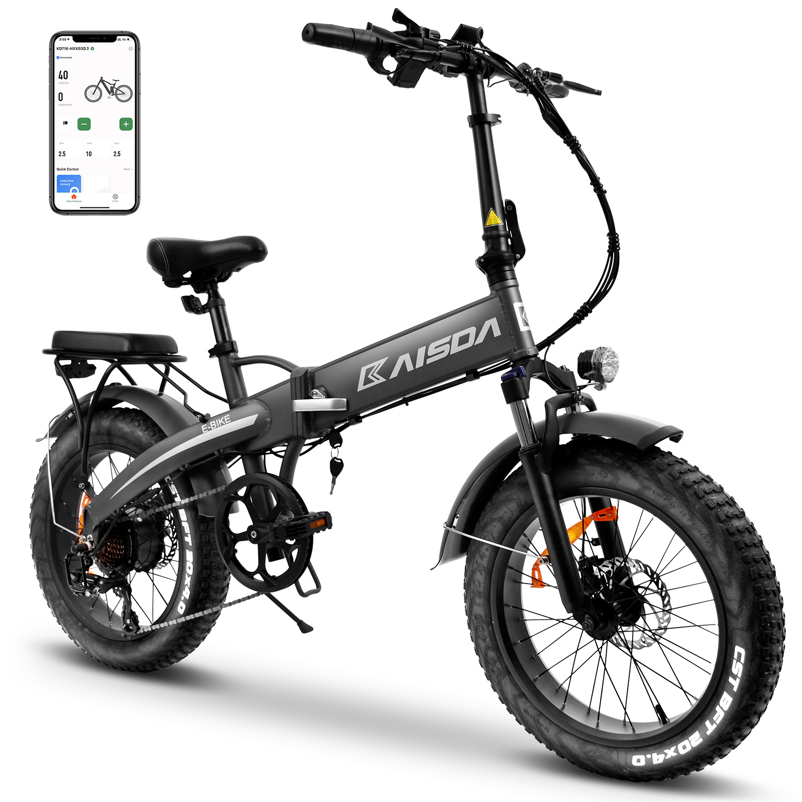 Wholesale elektrische fiets 7 speed aluminum alloy e bike 20 inch folding ebike 48V 500W fat tire electric bike