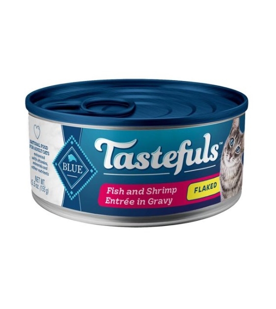 Blue Buffalo Tastefuls Adult Cat Fish and Shrimp Entree in Gravy Flaked Wet Cat Food - 5.5oz