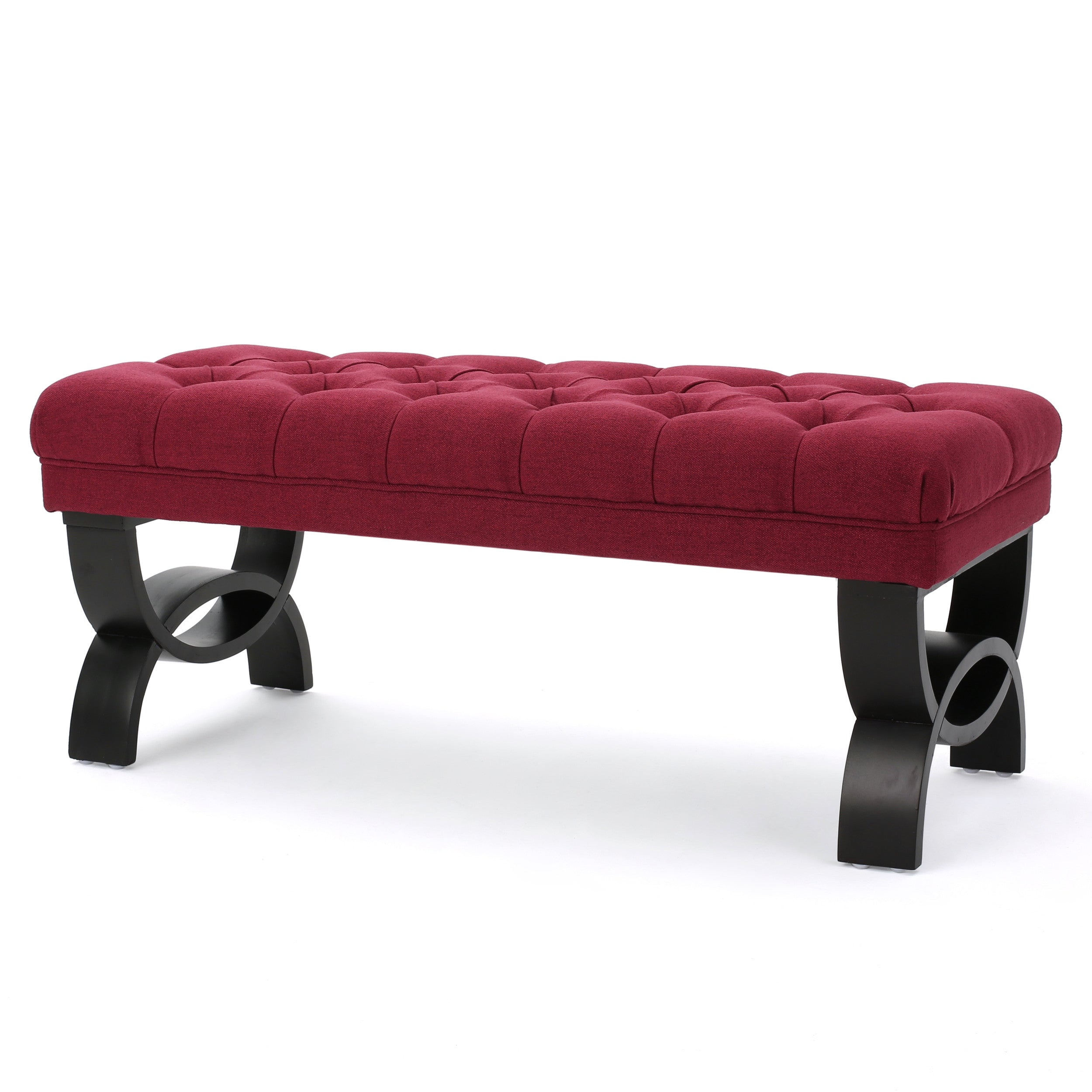 Reddington Tufted Fabric Ottoman Bench