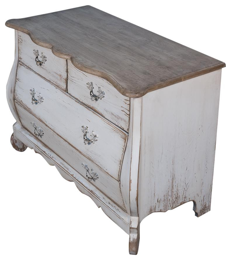 Commode Chest of Drawers SARREID BELLE Traditional Antique Curved   French Country   Accent Chests And Cabinets   by EuroLuxHome  Houzz