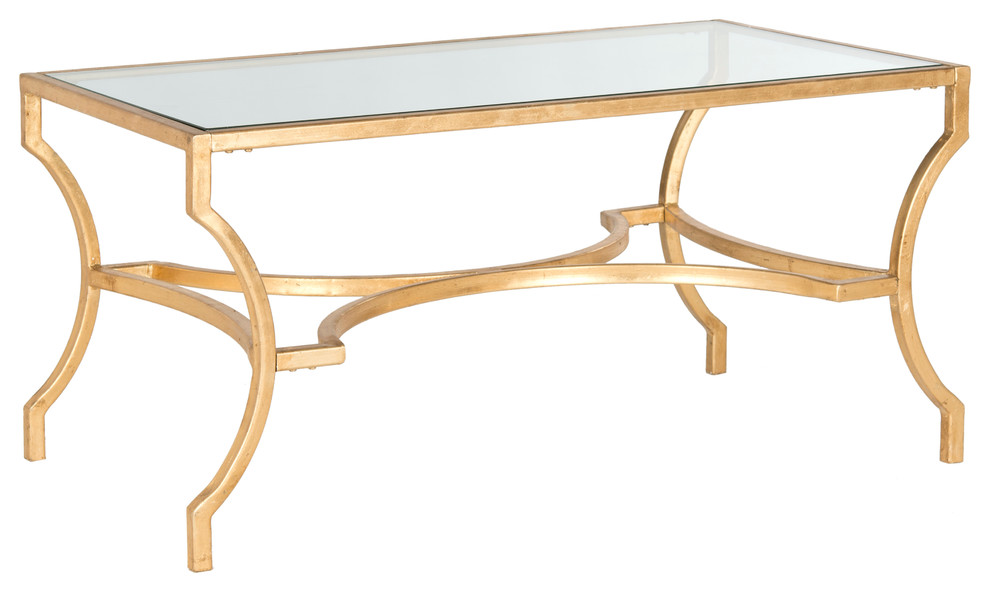 Safavieh Alphonse Coffee Table  Tempered Glass Top   Transitional   Coffee Tables   by Safavieh  Houzz