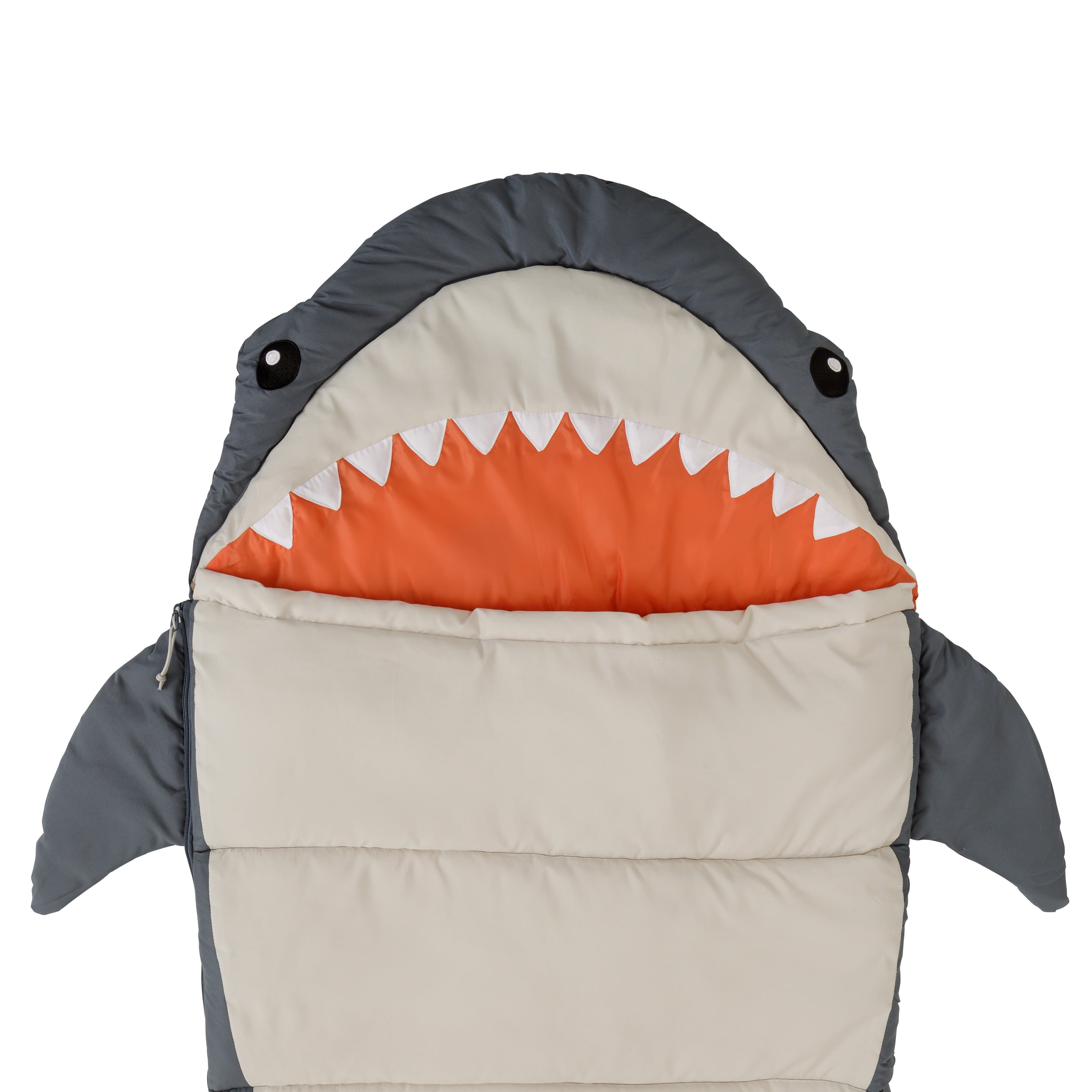 Firefly! Outdoor Gear Finn the Shark Kid's Sleeping Bag - Navy/Gray (65 in. x 24 in.)