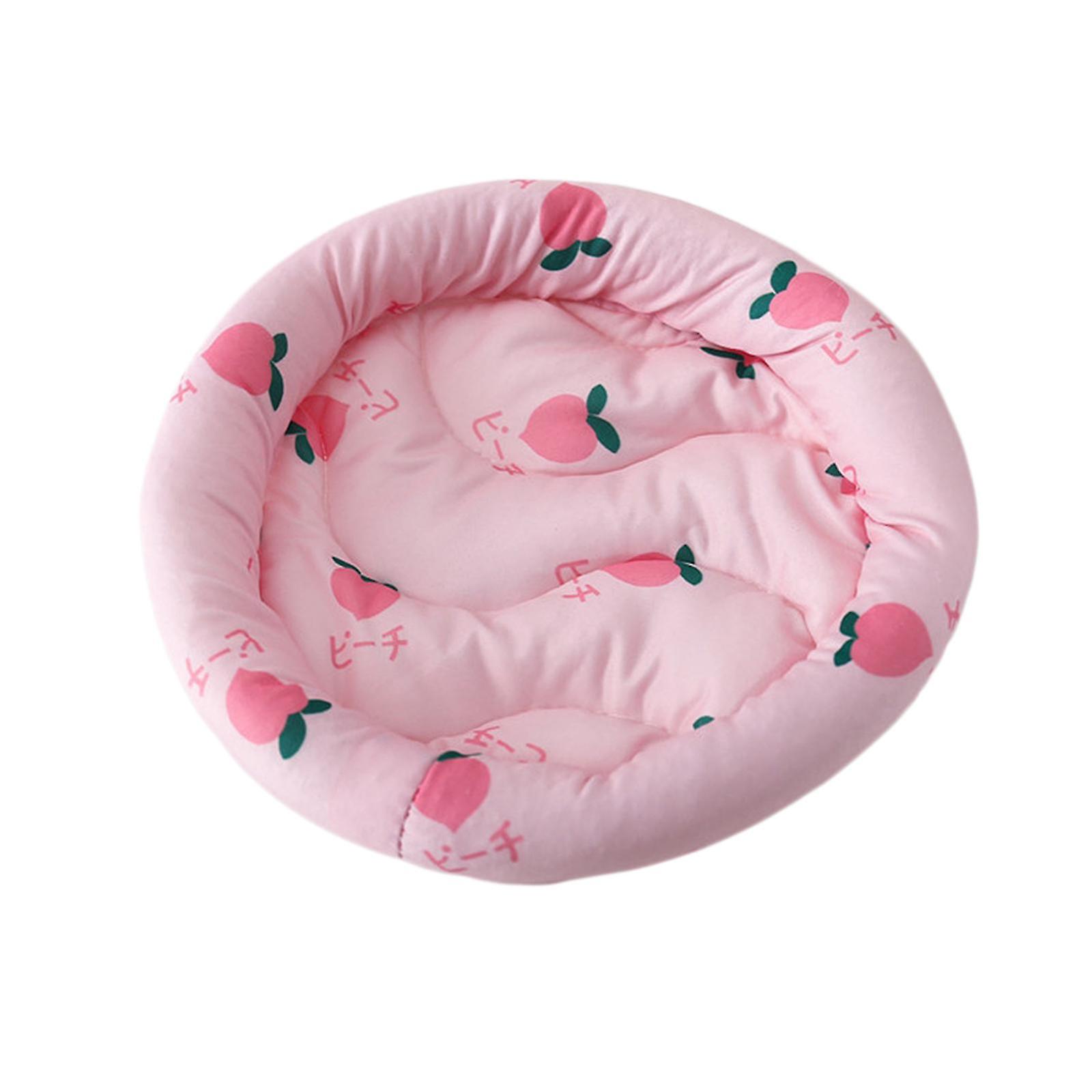 Small Animal Sleeping Bed Round Soft Guinea Pig Mat For Hedgehog Ferret Cats Pink S