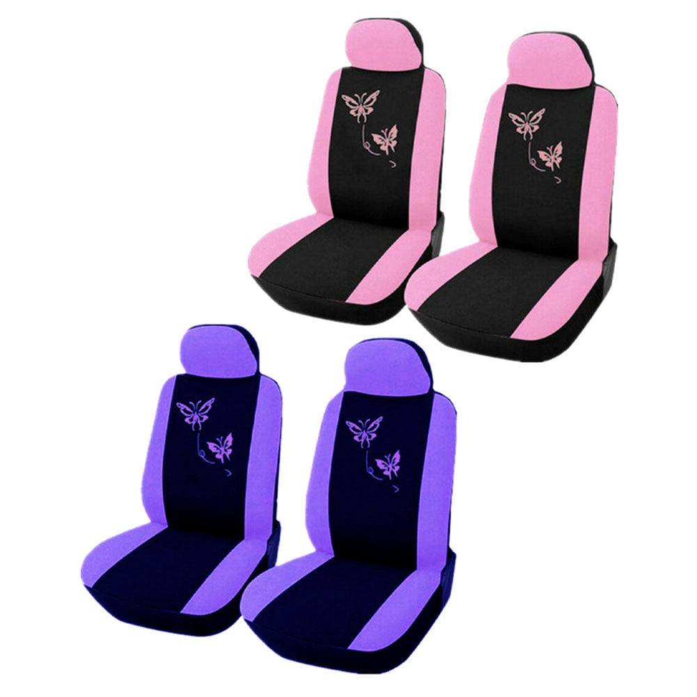 4/9 Pcs Car Seat Covers Butterfly Embroidery Car-Styling Woman Seat Covers Automobiles Car Interior Accessories