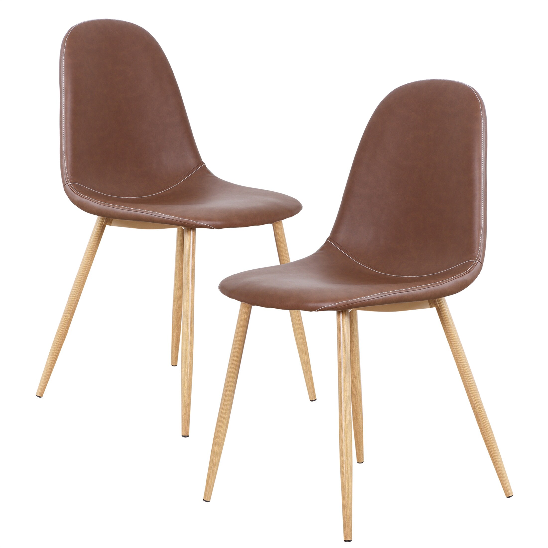 PU Dining Chair Modern Kitchen Chair Upholstered Chair (Set of 2)