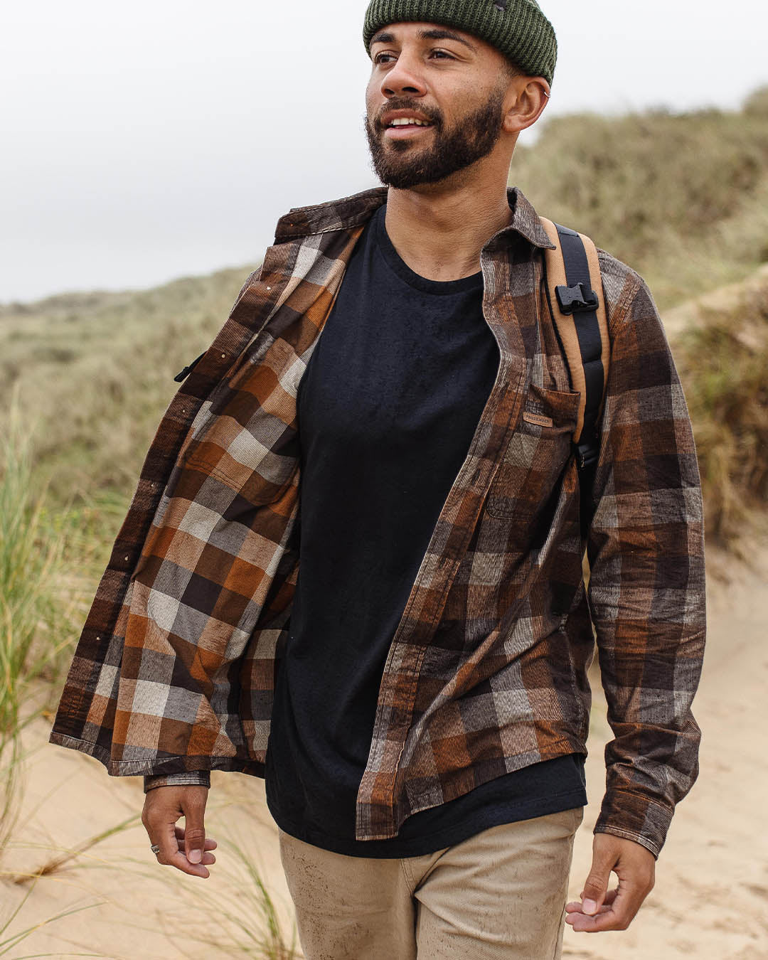 Backcountry Cord Check Shirt - Chinchilla Brown