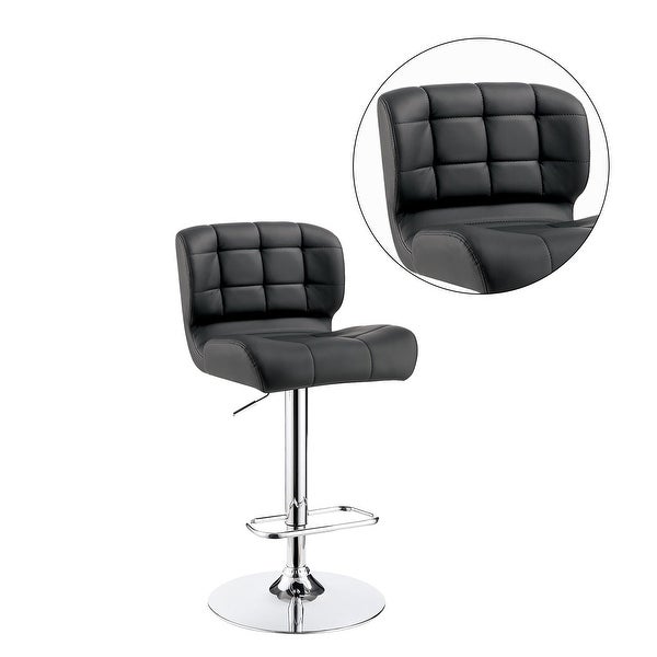 Leatherette and Metal Bar Stool