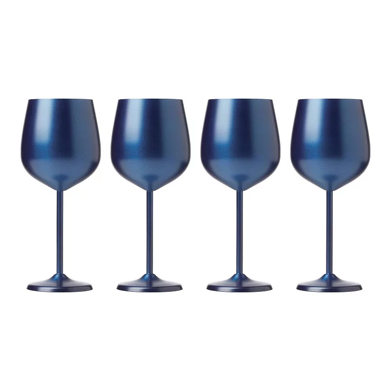 Cambridge 4-pc. Stainless Steel Wine Glass Set