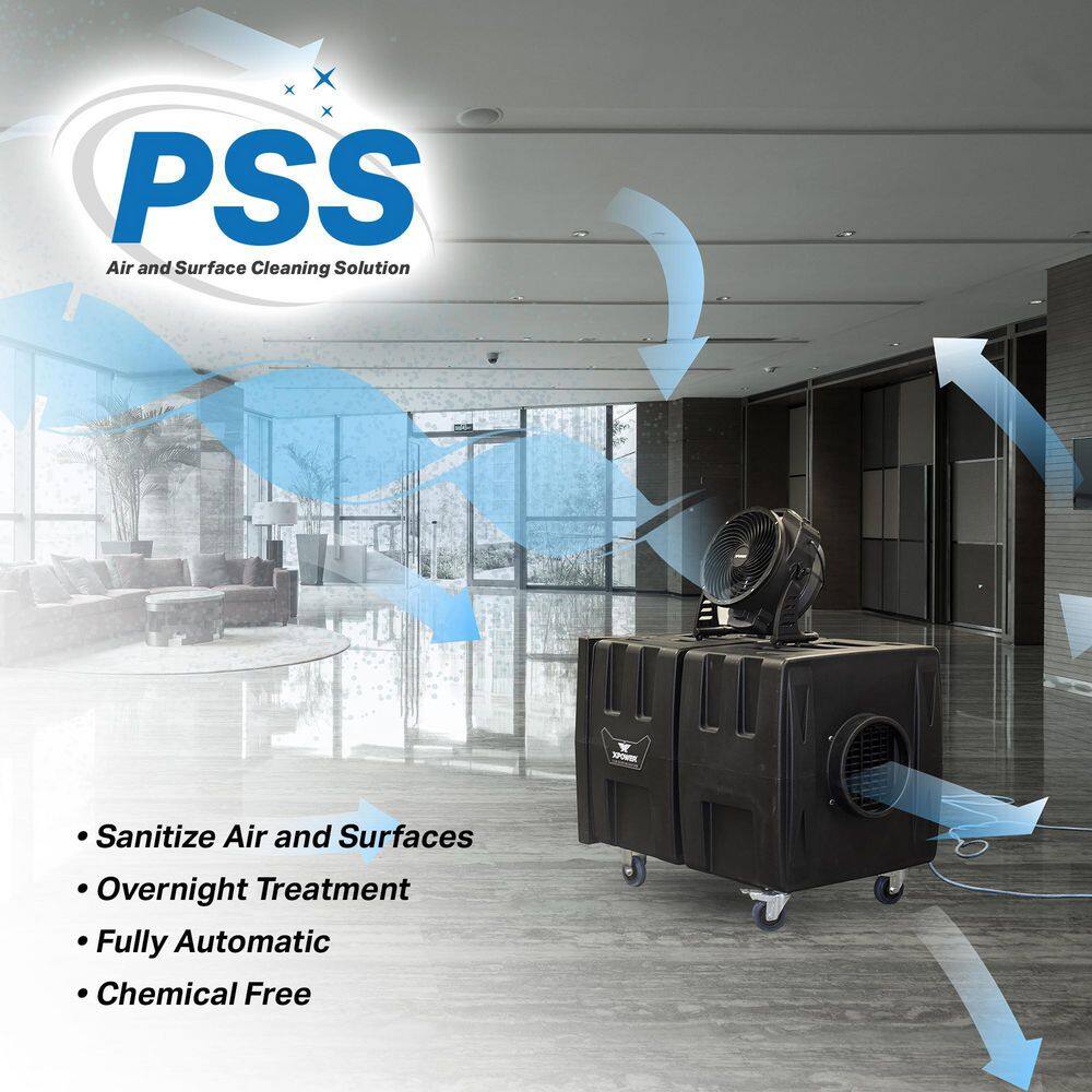 XPOWER PSS4 Everest PLUS Programmable Sanitizing System Automatic Overnight Indoor Air Quality Solution HEPA Air Purifier PSS4