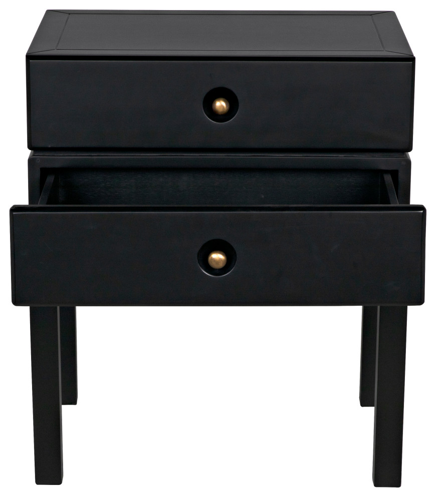 Andras Side Table  Black   Transitional   Side Tables And End Tables   by Noir  Houzz