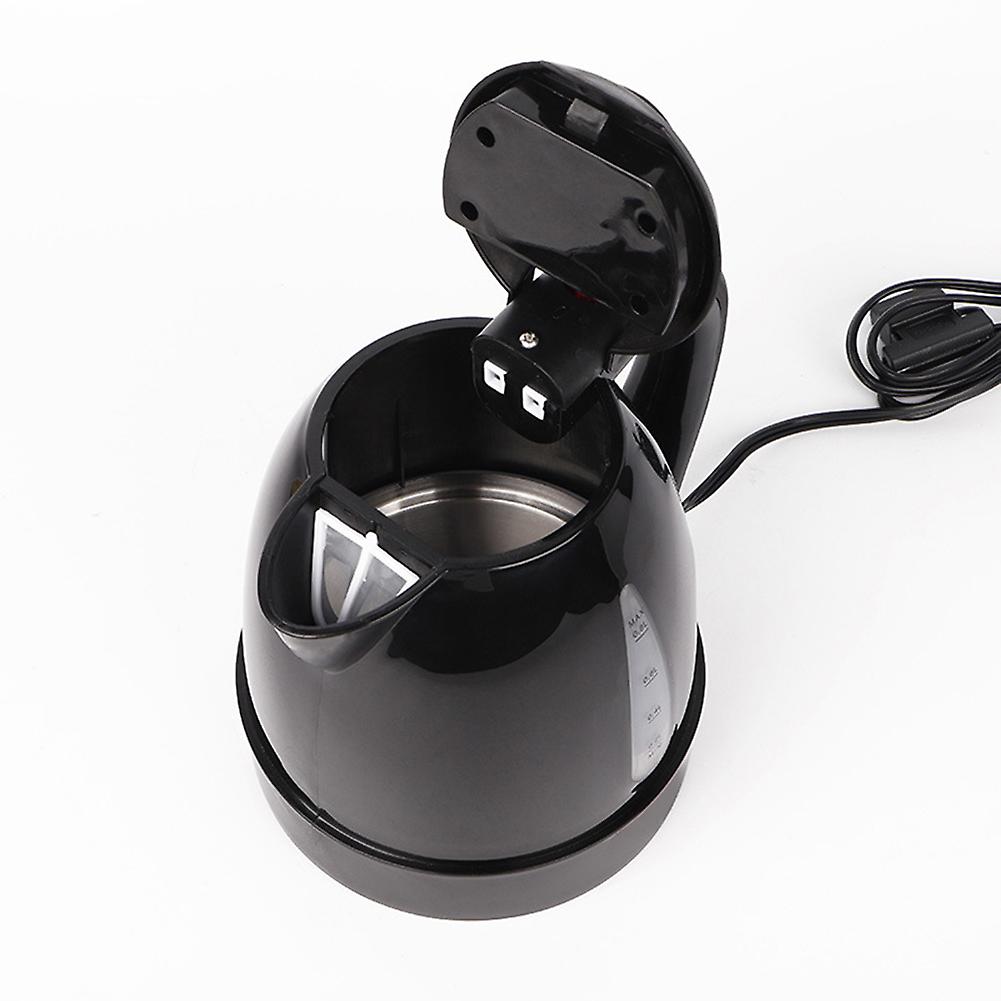 Car Electric Kettle 1l Stainless Steel Mini Heating Kettle One-hand Switch Fast Boiling For Travel Hot Water Tea And Coffee Boiled Eggs 12v 150w Gray