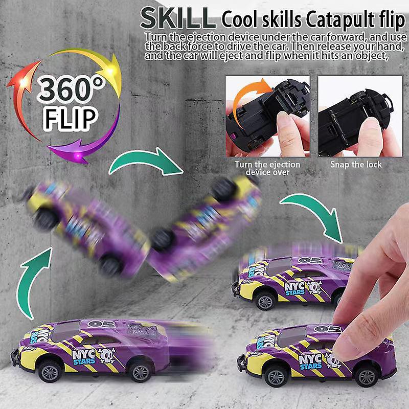 6pcs Impact Ejection Car Toy Cars For 3-6 Year Old Boys Girls Toy Cars For Kids Pull Back Car Toys Boys Fun Cool Toys Cars Boys Girls Easter Gifts