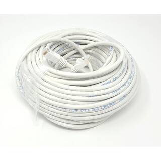 Micro Connectors Inc 100 ft. 24 AWG Cat6 Molded Snaggles RJ45 UTP Networking Patch Cable White E08-100W