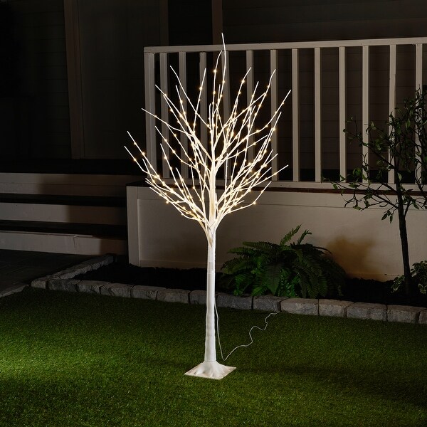 5 FT Copper Wire Birch Tree With 268 Warm White LEDs