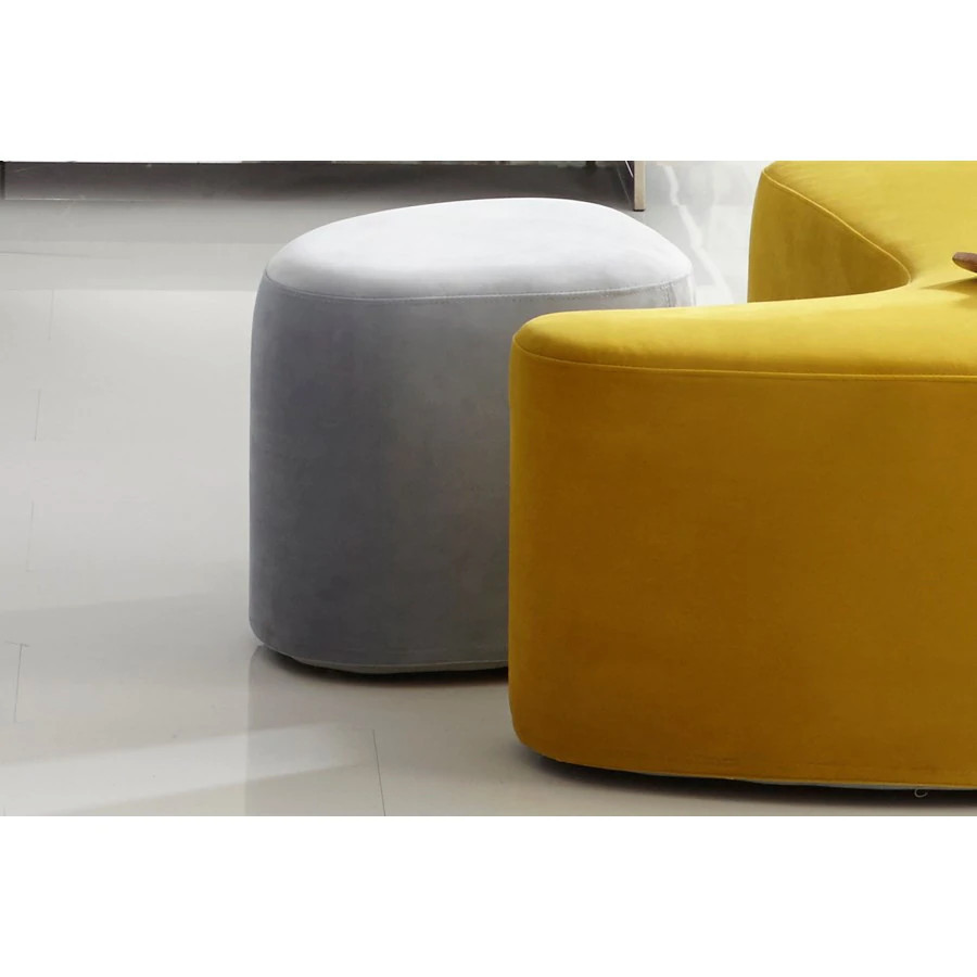 Cara Ottoman  Lune Shape Yellow   Modern   Footstools And Ottomans   by V.S.D Furniture  Houzz