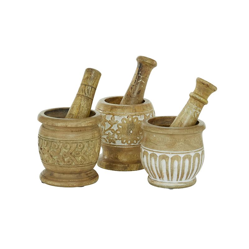 Stella and Eve Country Cottage Mortar and Pestle 3-piece Set