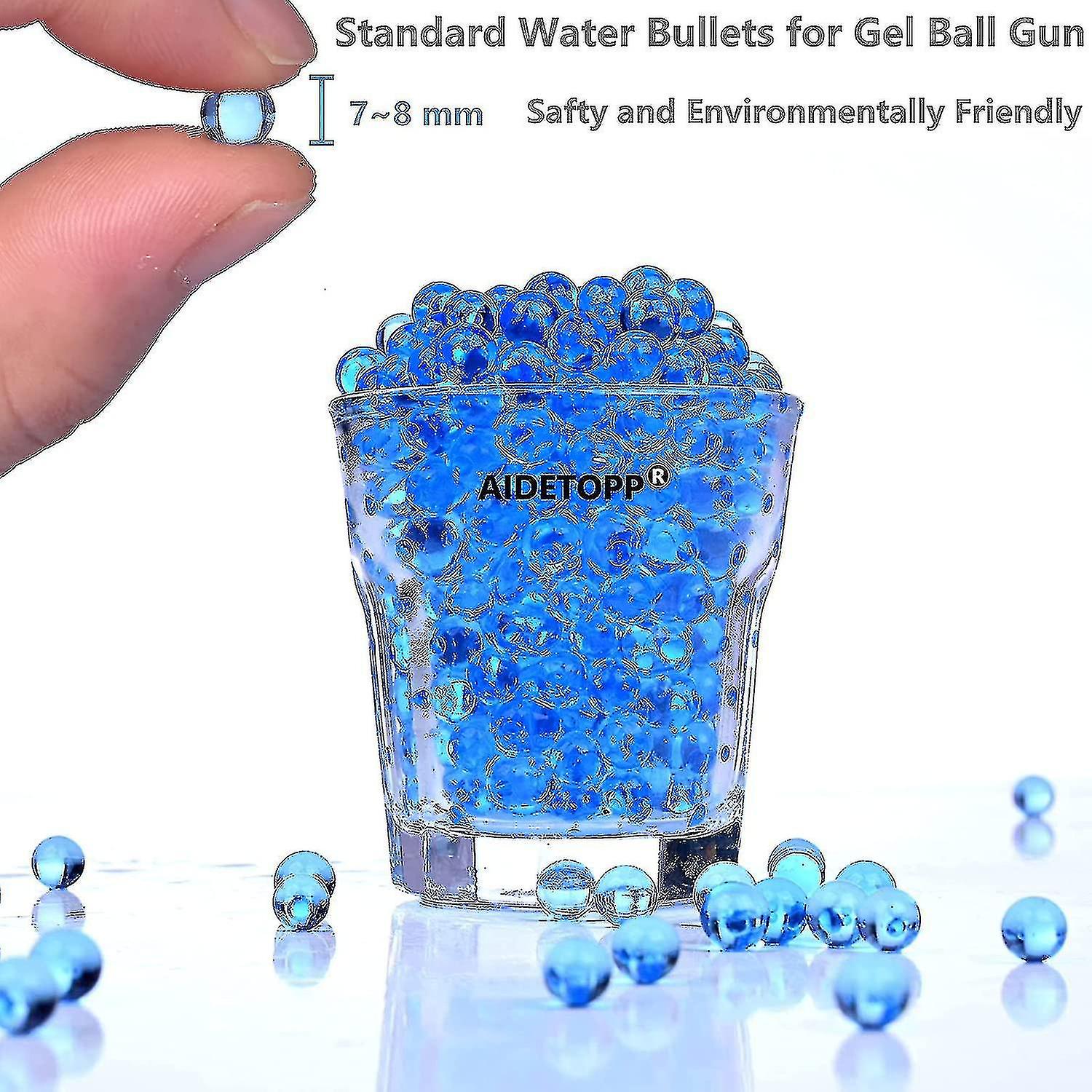 Gel Ball Blaster Refill Ammo， Gel Balls (10，000 Rounds Per Pack Of 5)