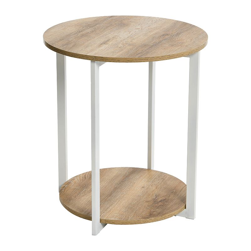 Household Essentials 2-Tier Round End Table