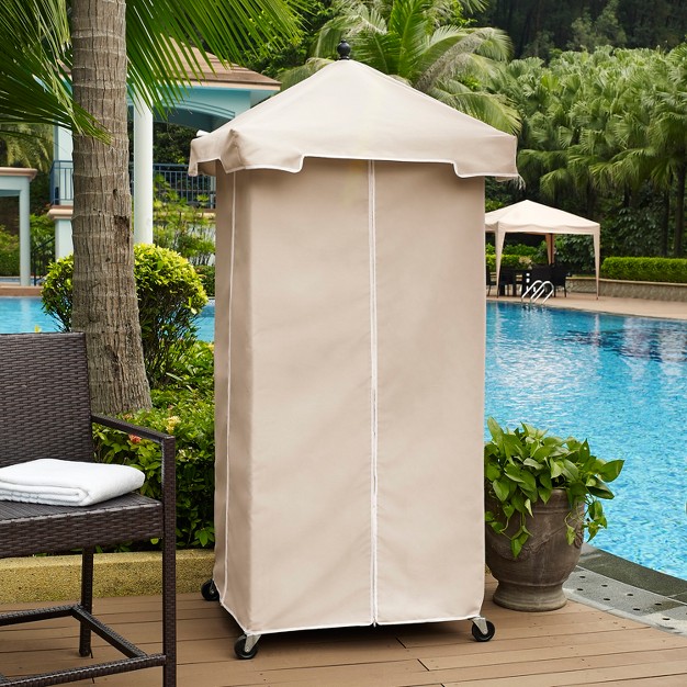 Palm Harbor Outdoor Wicker Towel Valet Crosley