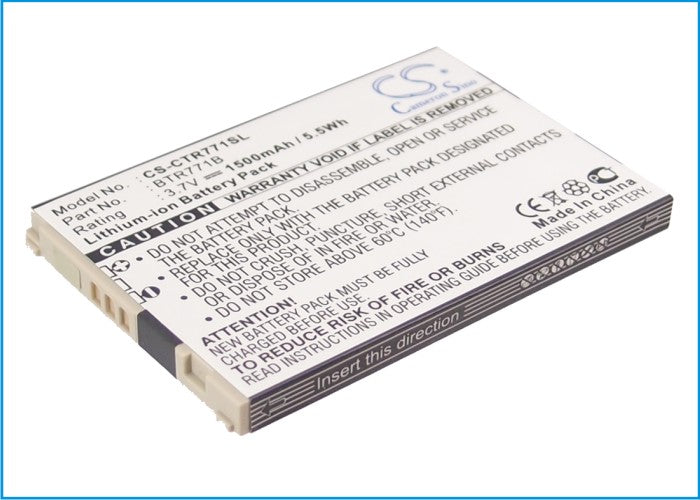 Casio C771 GzOne Commando C771 1500mAh Replacement Battery BatteryClerkcom Mobile Phone