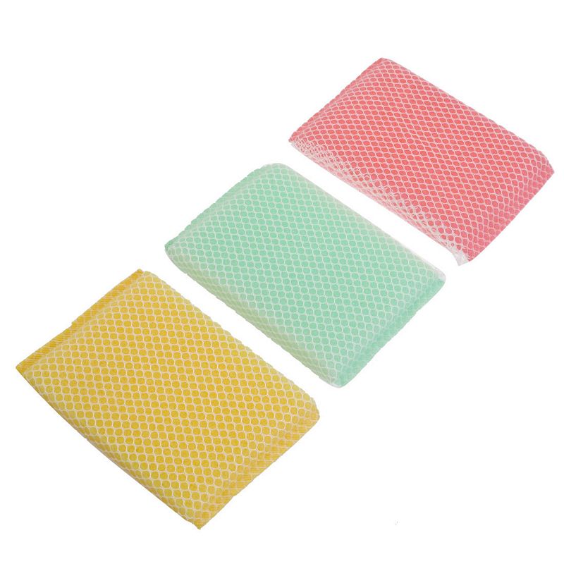 3 Pcs Bowl Dish Cup Net Washer Cleaning Sponge Cleaners