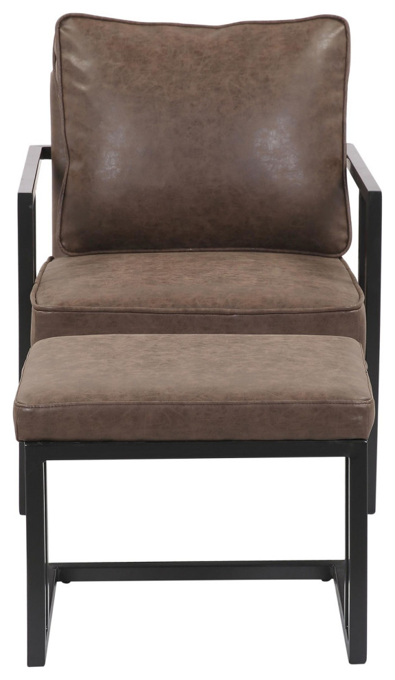 Roman Lounge Chair and Ottoman   Transitional   Armchairs And Accent Chairs   by LumiSource  Houzz