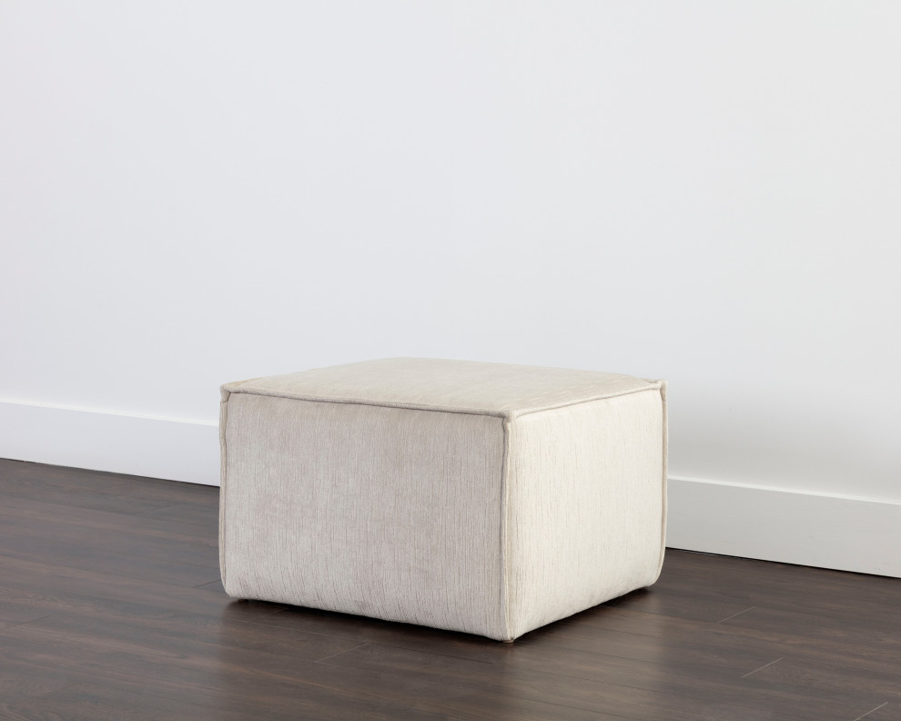 Calista Ottoman Small Navarro Stone   Transitional   Footstools And Ottomans   by Sunpan Modern Home  Houzz