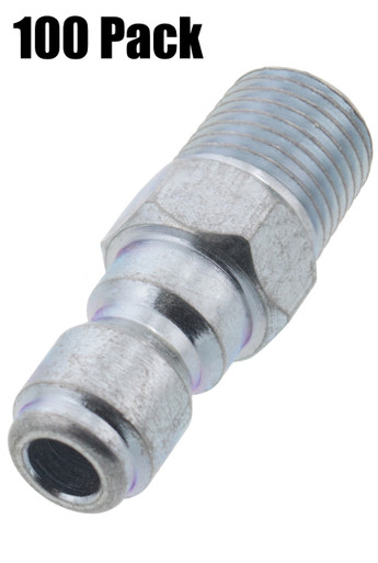 100 Erie Tools 1/4 MPT Male Steel Plug Quick Connect Coupler