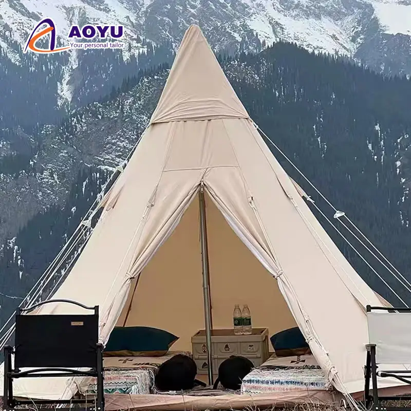 2023 Hotel Glamping Tipi Tents for Sale Mongolian Tent Luxury Mongolian Yurt Camping Tent Outdoor Waterproof