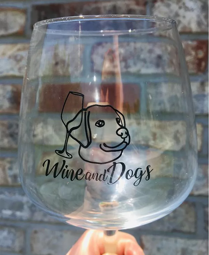 Wine and Dogs Libbey Wine Glass