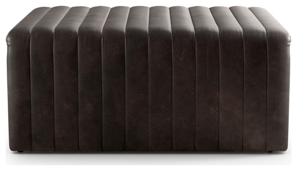 Augustine Ottoman  36 quot  Deacon Wolf   Contemporary   Footstools And Ottomans   by Four Hands  Houzz