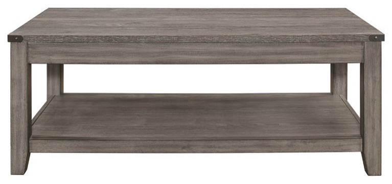 Lexicon Woodrow Industrial Melamine laminate Coffee Table in Gray   Transitional   Coffee Tables   by Homesquare  Houzz