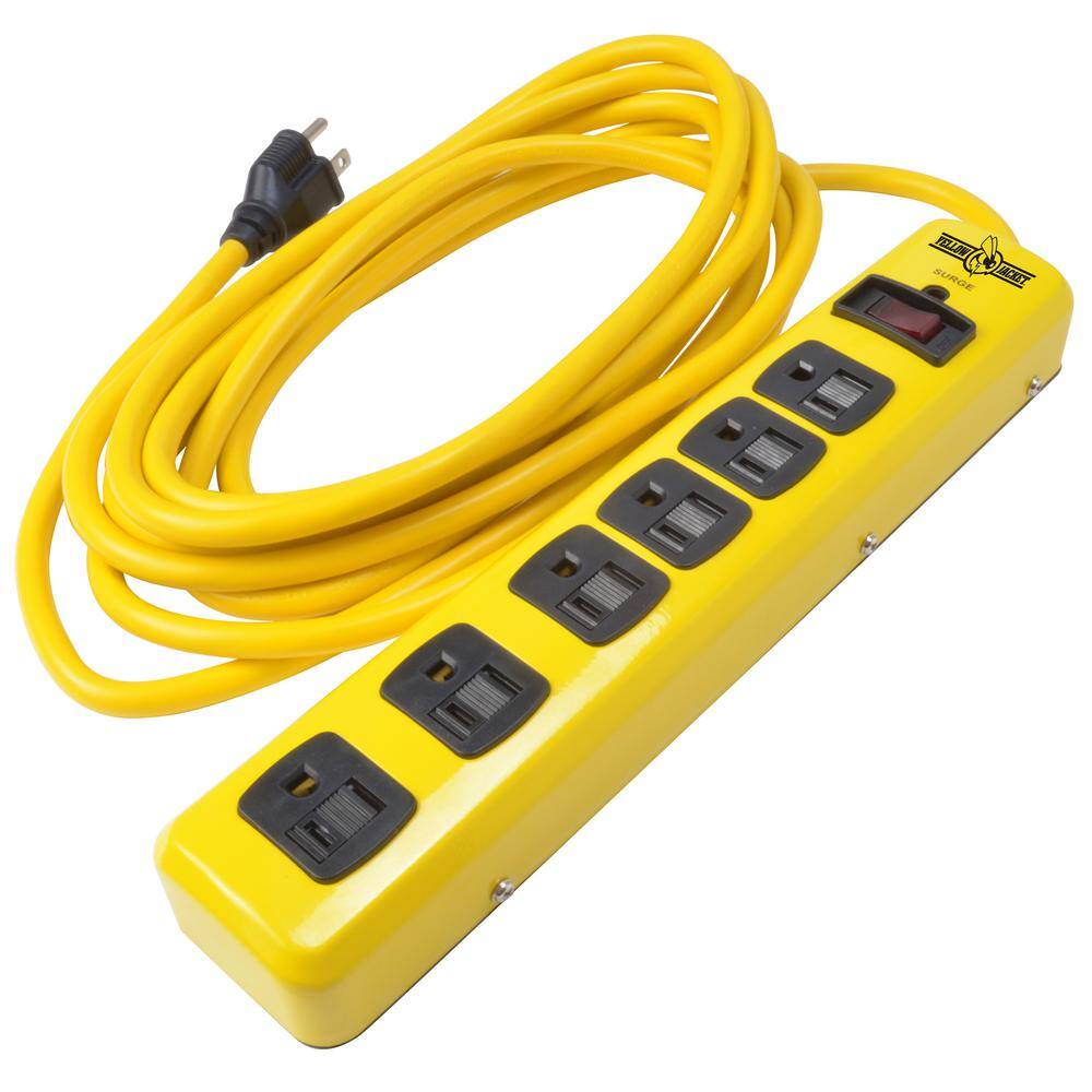 Yellow Jacket 15 ft. 6-Outlet 1440-Joule Surge Protector Power Strip 51380001