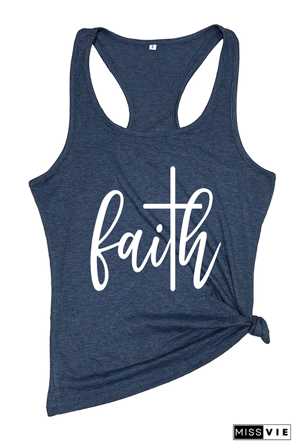 Faith Printed Sleeveless Tank Top Wholesale