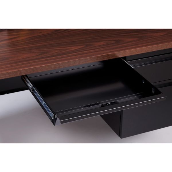 Lorell Fortress Series Double-Pedestal Computer Desk