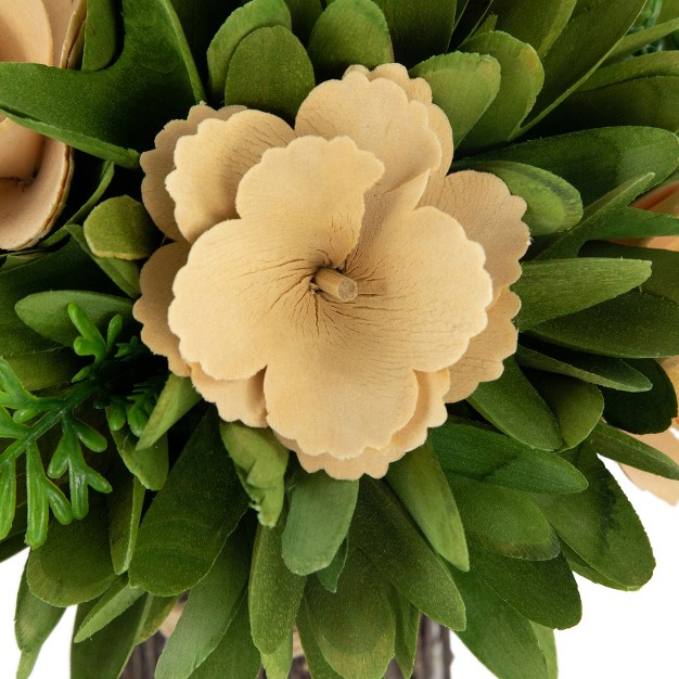 Tan Poppy Wooden Flowers Standing Bouquet Bundle