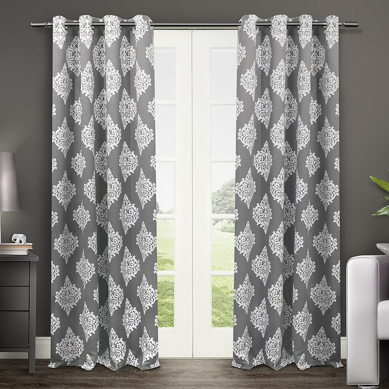 Exclusive Home 2-pack Medallion Blackout Window Curtains