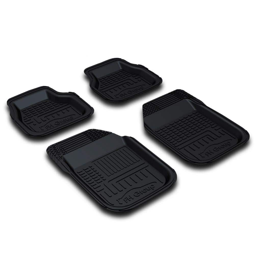 FH Group TPO Plastic Liners ClimaProof Durable Waterproof 3D Semi-Universal Trimmable Floor Mats DMF11800BLACK