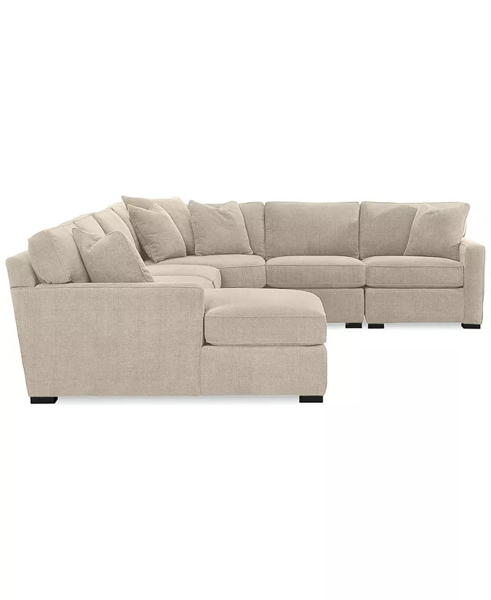 Furniture Radley 5-Piece Fabric Chaise Sectional Sofa