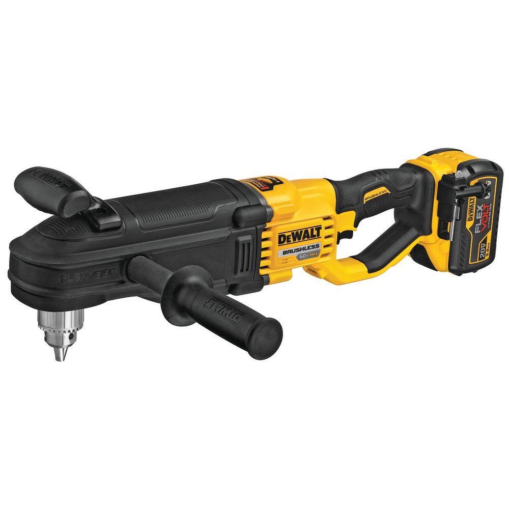 DW FLEXVOLT 60V MAX Cordless In-line 12 in. Stud and Joist Drill with E-Clutch and (2) FLEXVOLT 9.0Ah Batteries DCD470X1W609