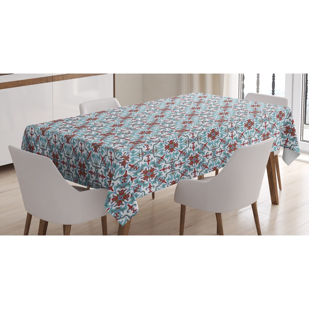 Ambesonne Vintage Tablecloth Rectangular Table Cover for Dining Room Kitchen Decor 60\