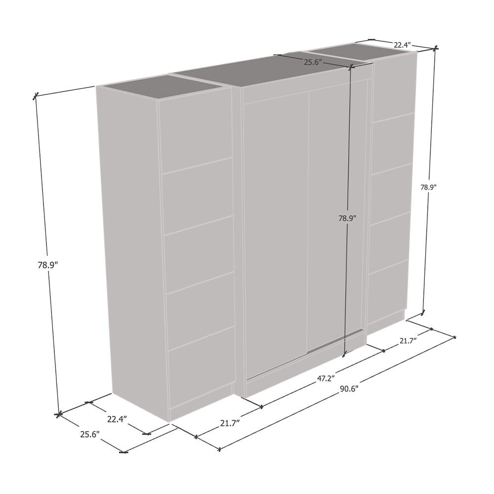 Aria 2D120 EXEX Wardrobe with 2 Mirrors